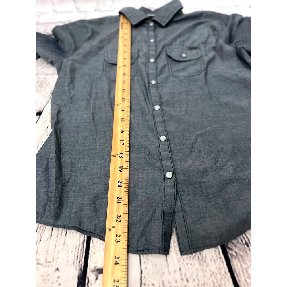 Harley Davidson Womens Gray Bandana Back Button Down Shirt Small - Picture 3 of 6